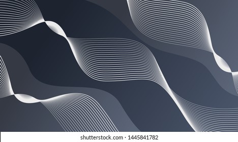 Dynamic Gradient Wavy Lines Background, suitable for poster, banner template, presentation, flyer, brochure, corporate business