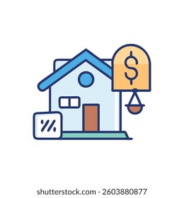 A dynamic graphic icon showcasing foreclosure sale processes.