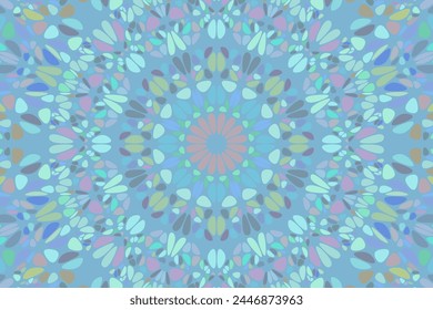 Dynamic gravel mosaic background - floral psychedelic vector graphic