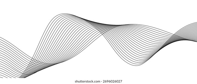 Linhas abstratas do fluxo de ondas cinzentas dinâmicas