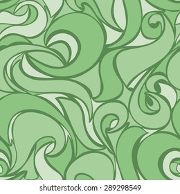 Dynamic green abstract background.Seamless pattern. Vector.