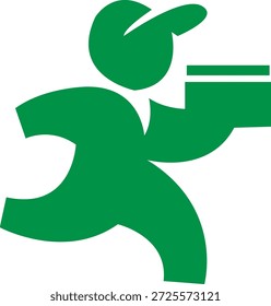 Paquete dinámico de mensajería verde que entrega rápidamente para un servicio eficiente