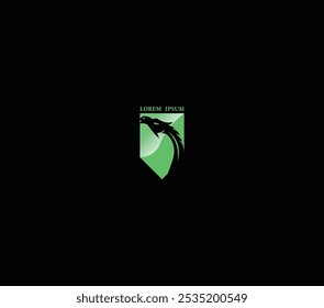 Dynamic green dragon logo perfect for gaming, fantasy branding, or creative projects. Add a powerful mythical element to your designs with this striking dragon emblem!