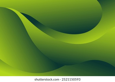 Fondo de Vector degradado verde dinámico con Formas fluidas y orgánicas. Ideal para encabezados de Sitios web, presentaciones o gráficos de redes sociales