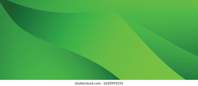 Ondas verdes dinâmicas em camadas formando um pano de fundo moderno e orgânico.