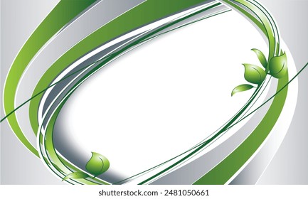 Dynamic green life Abstract background Futuristic, technology pattern