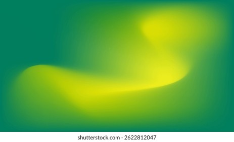 Dynamic green light waves create a fresh, modern aesthetic.