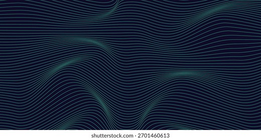 Dynamic green wavy line abstract background with futuristic design. Perfect for tech, digital, and creative visual themes. Ideal for banners, web, presentations, or posters.

