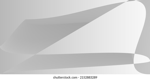 Dynamic Grey Modern Minimal Blurred Background. Alluminium Gray Shape Silver Modern Design. Futuristic Metallic Digital Smooth Illustration. Monochromatic Layers Fluid Technology Gradient Mesh.