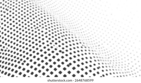 Dynamic Grid Square Dot Wave para o design moderno da página de aterrissagem ou banner do site