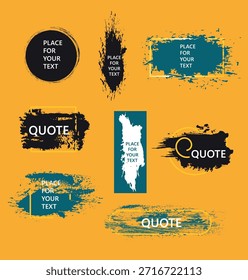 Dynamic Grunge Geometric Quote Box Templates Collection