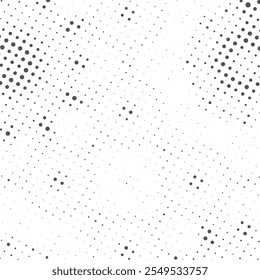 Dynamic Halftone Vector Pattern with Radiant Dot Burst in Black and White Elegant Minimalist Design for Product Covers and Decor
