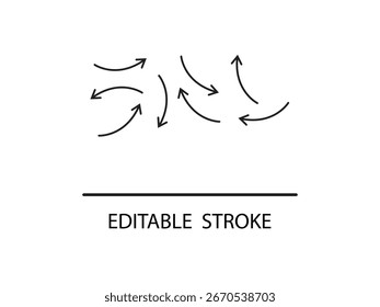 Dynamic hand-drawn arrows illustrating movement and direction in a clean, modern design concept.