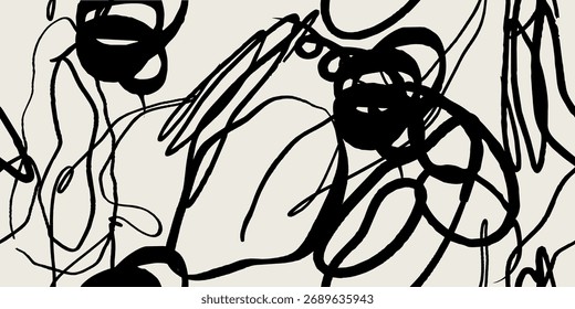 Textura De Arte De Linha Desenhada À Mão Dinâmica