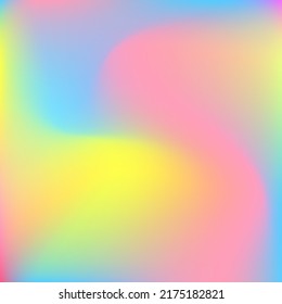 Dynamic Happy Pink Green Smooth Surface. Curve Rainbow Neon Purple Yellow Wallpaper. Liquid Blue Light Pastel Wavy Swirl Gradient Mesh. Fluid Multicolor Blurred Water Color Gradient Backdrop.