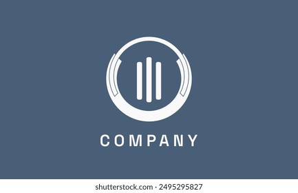 Dynamisches Design für Kopfhörer und Soundlogos, ideal für Musikmarken, Unternehmen der Audio-Technologie, Streaming-Services, Hersteller von Audiogeräten und Creative Media-Lösungen
