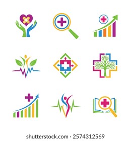 Dynamic Health Perspectives logo design on white background