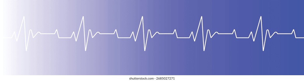 Visualização dinâmica do batimento cardíaco com fundo de gradiente vibrante, ideal para apresentações e sites médicos, de saúde e de tecnologia, transmitindo vida e energia
