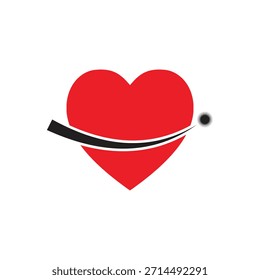 Diseño dinámico del logotipo del cuidado del corazón | Icono moderno del Vector para la salud, el bienestar, el amor y la marca de la Tecnología