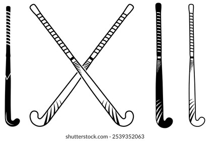 Dynamic Hockey Silhouette: Bold Sports Icon Design
