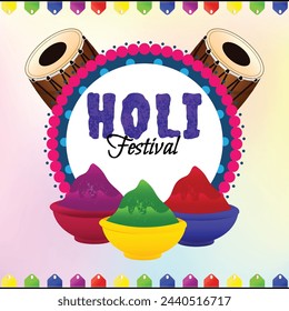 A dynamic Holi banner with video clips and motion graphics, created for social media platforms to bring the excitement and energy of the festival to life on screen.