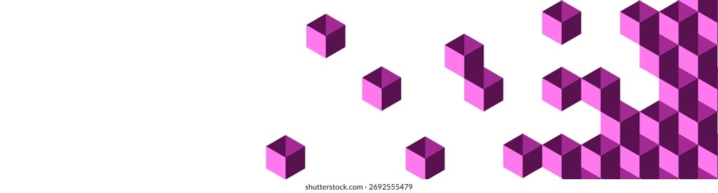 Vetor de fundo de cubo oco dinâmico para tecnologia, inovação e conectividade digital. Ideal para ilustrar estruturas de dados, sistemas de rede e conceitos futuristas abstratos