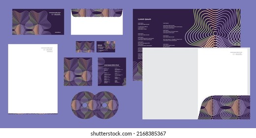 Dynamic Holographic Line Abstract Stars Wave Twirl Corporate Business Identity Stationery