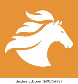 Dynamic Horse Head Logo - Stallion Power - Abstract Animal - Speed Symbol - Vector Illustration