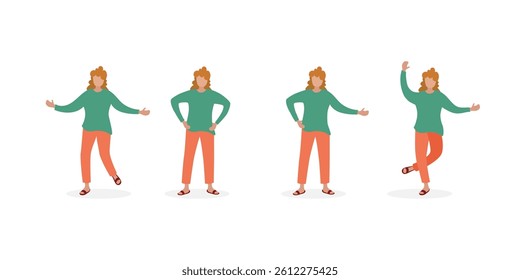 Dynamic human figures with playful poses and hand drawn silhouettes include minimalist dialogue bubbles and expressive shapes for trendy poster design with creative sketch textures and cut out element