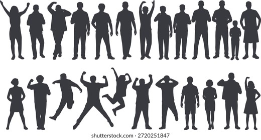 Dynamic Human Silhouettes in Various Poses