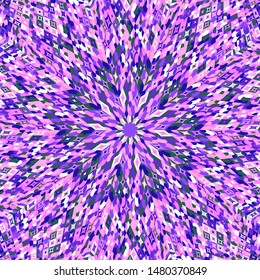 Dynamic hypnotic geometrical circular mosaic background - colorful vector graphic design