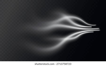 Dinámico remolino de hielo. Movimiento limpio y fluido. Frescura y energía lumínica. Curvas suaves, Gradientes aireados y aire fresco y fresco. Los acondicionadores circulan y purifican la atmósfera Ilustración vectorial