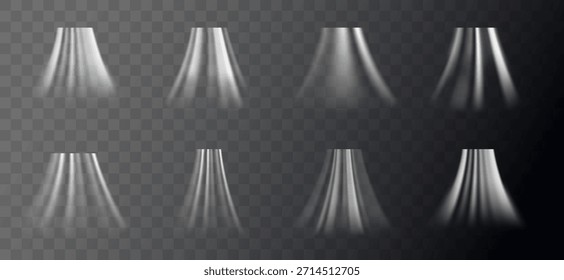 Dinámico remolino de hielo. Movimiento limpio y fluido. Frescura y energía lumínica. Curvas suaves, Gradientes aireados y aire fresco y fresco. Los acondicionadores circulan y purifican la atmósfera Ilustración vectorial