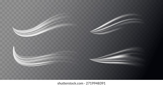 Espiral de gelo dinâmico. Movimento limpo e fluido. Frescura e energia leve. Curvas suaves, gradientes arejados e ar fresco e fresco. Condicionadores circulam e purificam a ilustração do vetor atmosférico