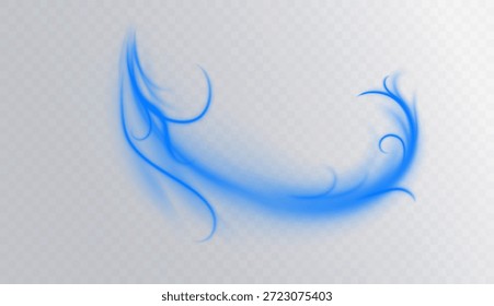 Espiral de gelo dinâmico. Movimento limpo e fluido. Frescura e energia leve. Curvas suaves, gradientes arejados e ar fresco e fresco. Condicionadores circulam e purificam a ilustração do vetor atmosférico
