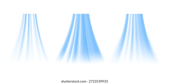 Dynamic ice swirl. Clean, flowing motion. Freshness and light energy. Soft curves, airy gradients and cool, fresh air. Conditioners circulate and purify the atmosphere vector illustration
