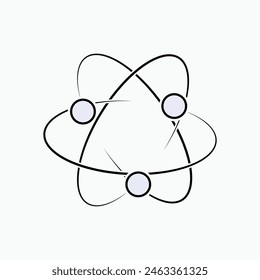 Dynamic Icon. Move, Movement. Active, Energetic Symbol. 