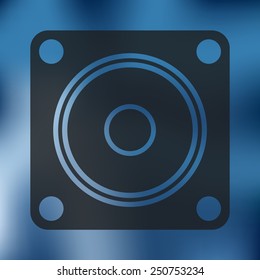 dynamic icon on blurred background