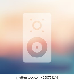 dynamic icon on blurred background