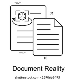 Dynamic icon representing the process of capturing, recording, and verifying real-world information accurately.