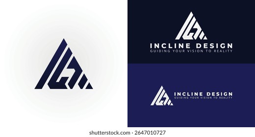 Dynamic ID initial logo for Consulting or Business Strategy. The modern, geometric design symbolizes innovation, strategic growth, and forward direction.