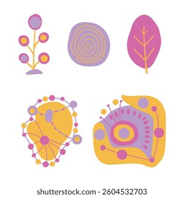 Dynamic and imaginative abstract forms perfect for modern, decorative projects.