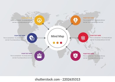 Dynamic infographics or mind map of technology or education process with four steps. Business presentation 6