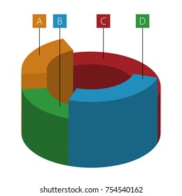 Dynamic infographics of round shape. Vector illustration. Business concept.