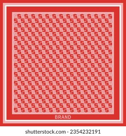 Dynamic and intense red handkerchief design pattern