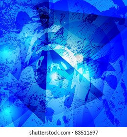 Dynamic interplay of attractive forms and lines on the subject of modern technologies, communications, energy, motion and space