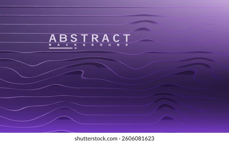 Dynamic interplay of violet hues in a modern wave formation evoking a sense of depth and dimension for contemporary digital presentations