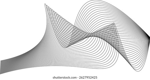Dynamic and intricate line art with mesmerizing shapes created through blending techniques. Perfect for design projects and creative inspiration.