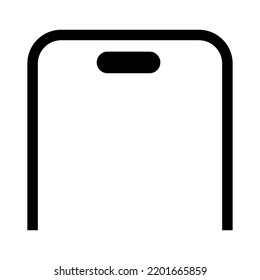dynamic island flat icon, illustration vector
