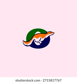 Dynamische Fuchs-Silhouette kombiniert mit dem Letter O-Logo, das Agilität, Intelligenz und Geschwindigkeit symbolisiert. Ideal für modernes Branding, Maskottchen, kreative Logos und eine saubere Vektoridentität